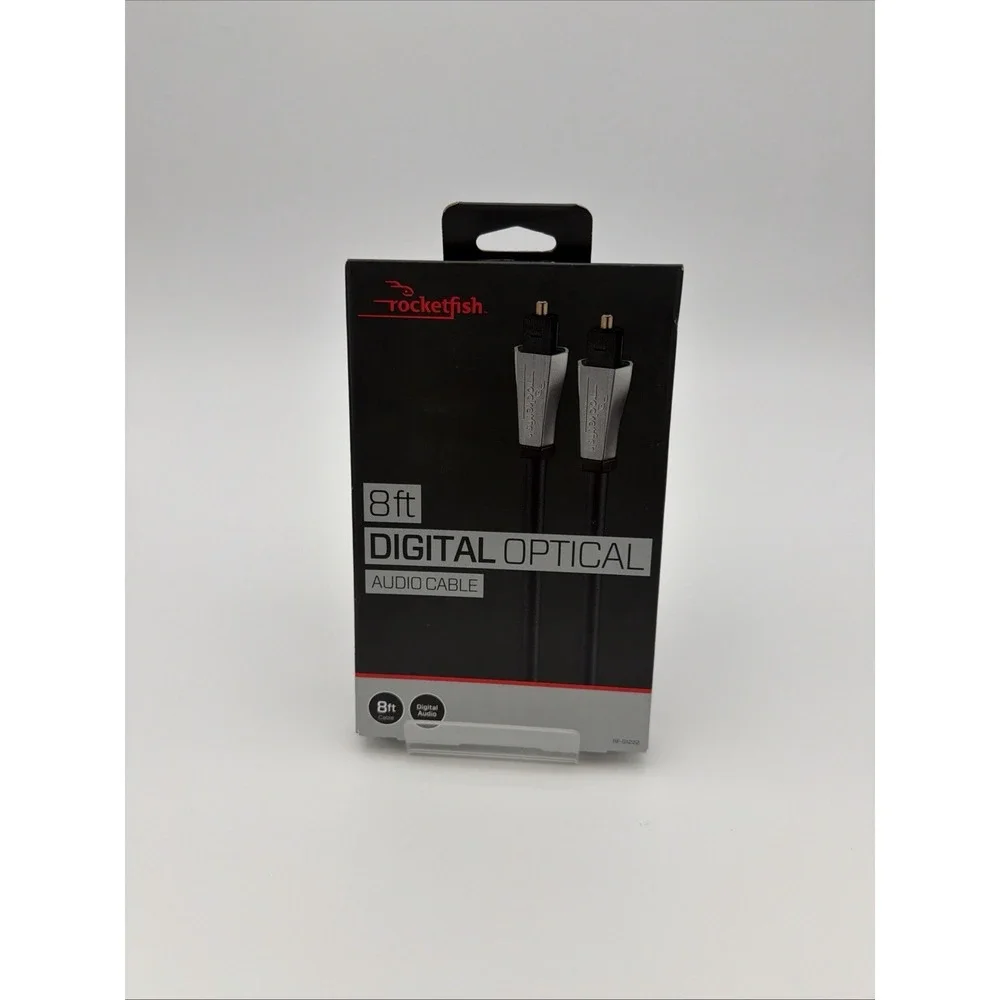 Rocketfish RF-G1222 8' Toslink Optical Audio Cable - Black Fast Free Shipping